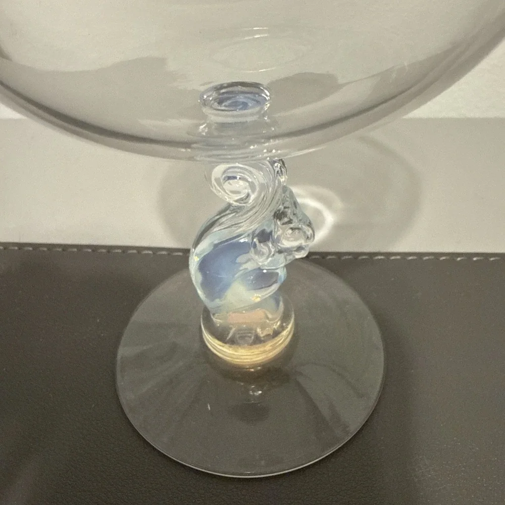 Douglas Nash for Libbey Glass Silhouette Figural Squirrel Stem Goblet Clear